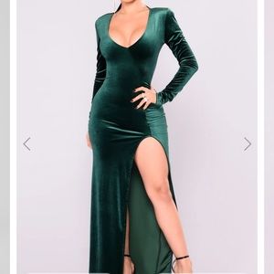 Green velvet Love sex magic dress fashion nova